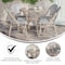 Flash Furniture Marseille French Bistro 31.5in. Table, Blk/Wht Textilene, Glss Top w/4 Stack Chairs - Light Natural SDA-AD641011-80-4107-BLKWH-LTNAT-GG - alternate 3